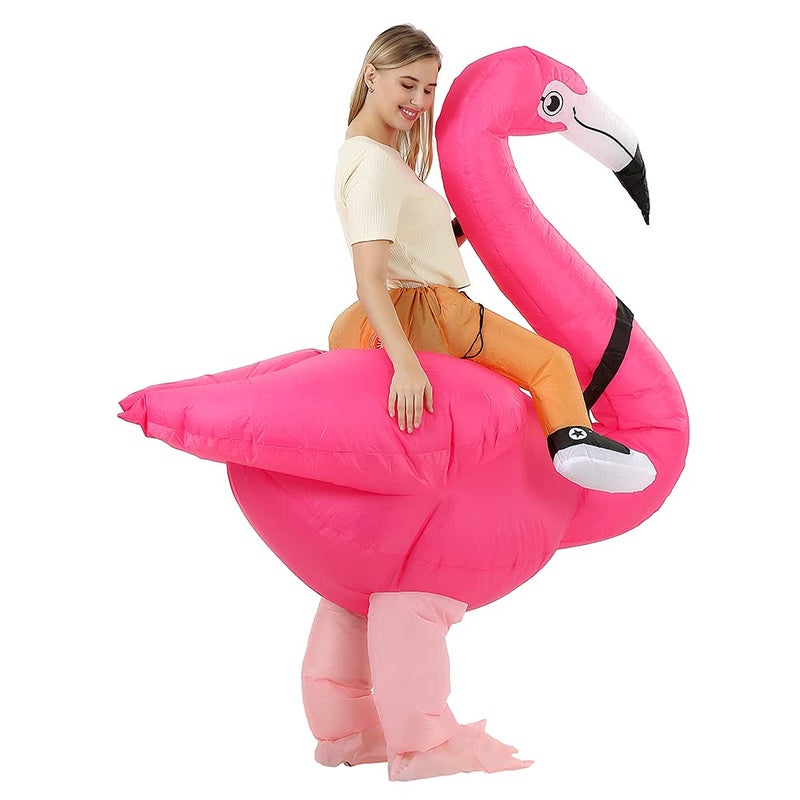 RHYTHMARTS Inflatable Costume Flamingo Costume Adult Ride On Flamingo Inflatable Halloween Costumes for Adult Valentine's Day - Image 5